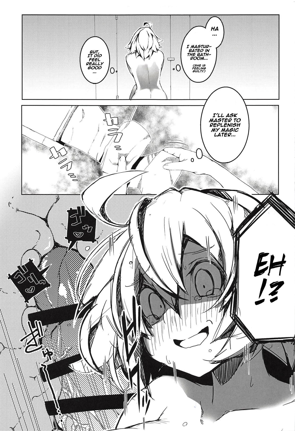 (COMIC1☆14) [楽園ティラミス (こぼ)] 遠隔射精で魔力補給 (Fate/Grand Order) [英訳]