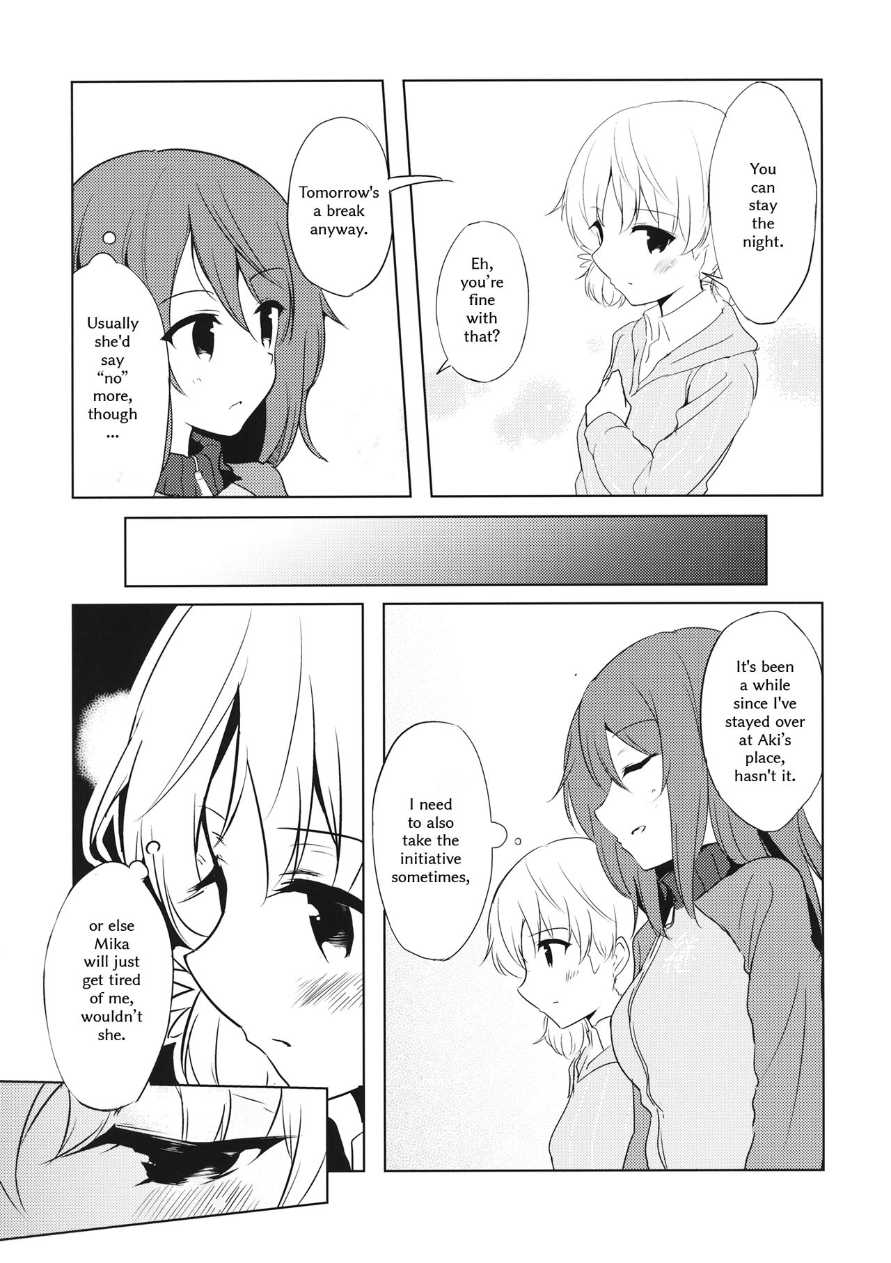 (ぱんっあ☆ふぉー！9) [Orzコミュショーズ (遊離)] ミカが帰る場所 (ガールズ&パンツァー) [英訳]