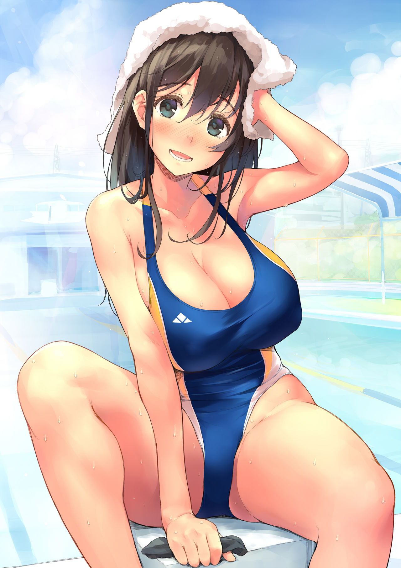 [ケケモツ (けけもつ)] 極薄水着で犯されたがりが隠せない [英訳] [DL版]