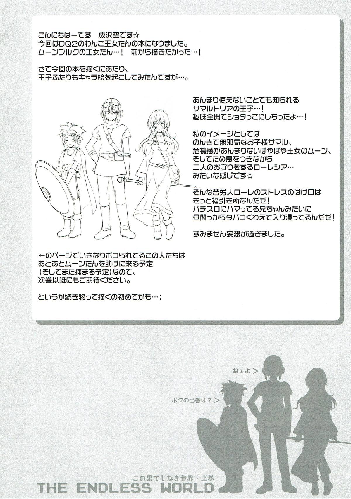 (COMIC1☆3) [空色まーち (成沢空)] -The Endless World- この果てしなき世界・上巻 (ドラゴンクエストII)