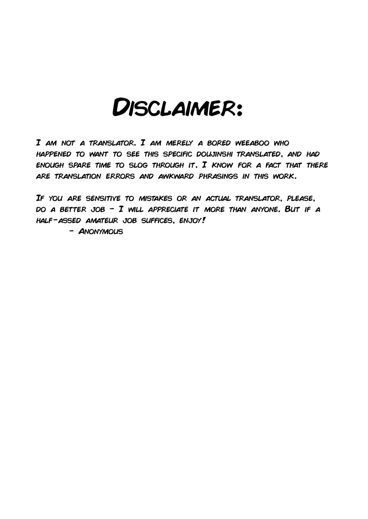 (COMIC1☆12) [abgrund (さいかわゆさ)] 不運な旅人の話 (キノの旅) [英訳]