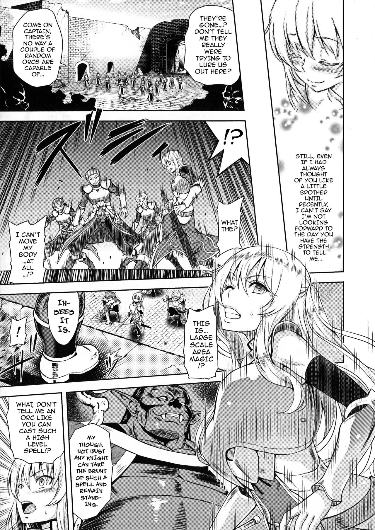 [山田ゴゴゴ] エローナ ~オークの淫紋に侵された女騎士の末路~ 1-3話 [英訳]