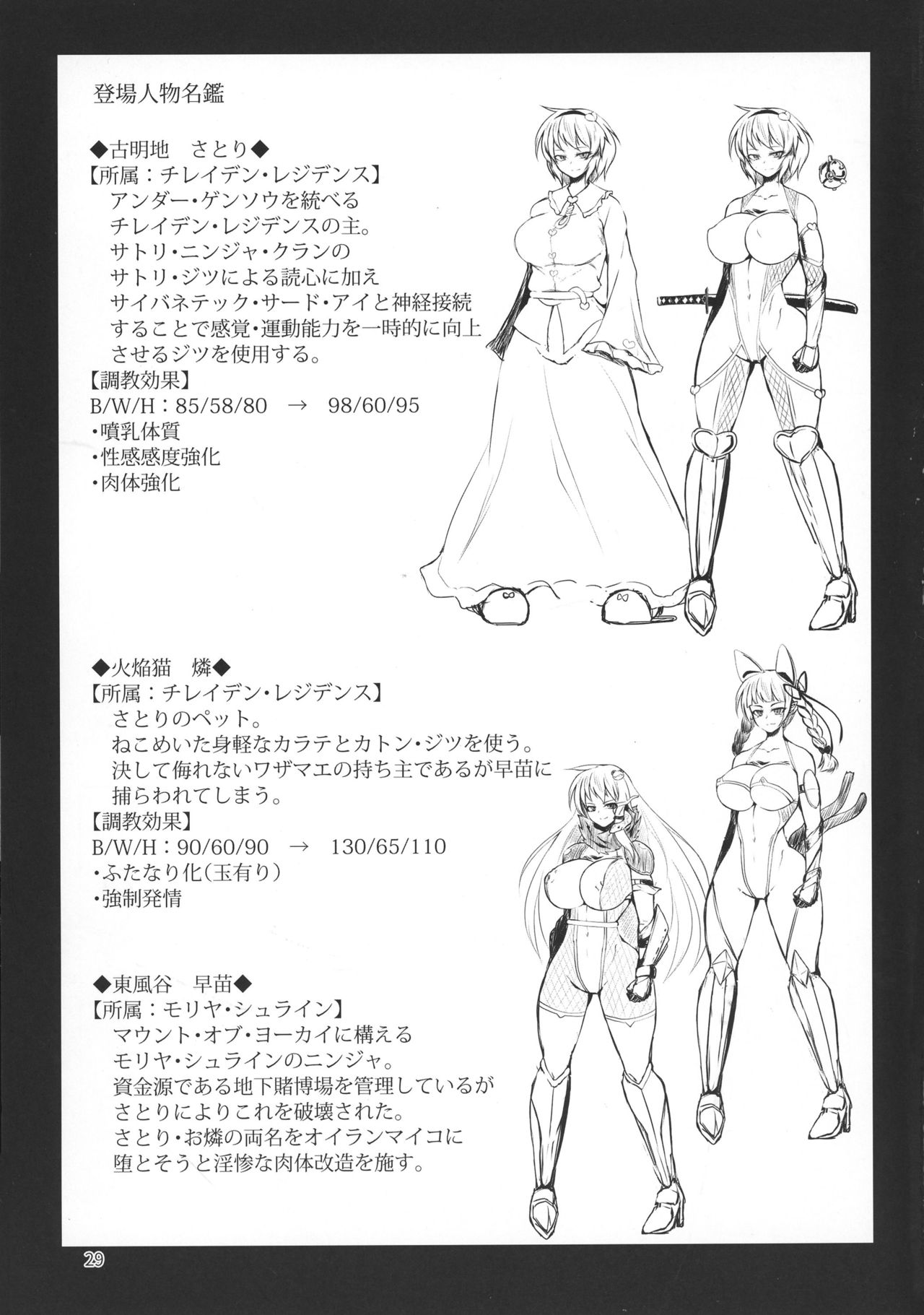 (例大祭 14) [肌色ルイボスティー (パンダィン)] 対魔忍サトリ (東方Project)