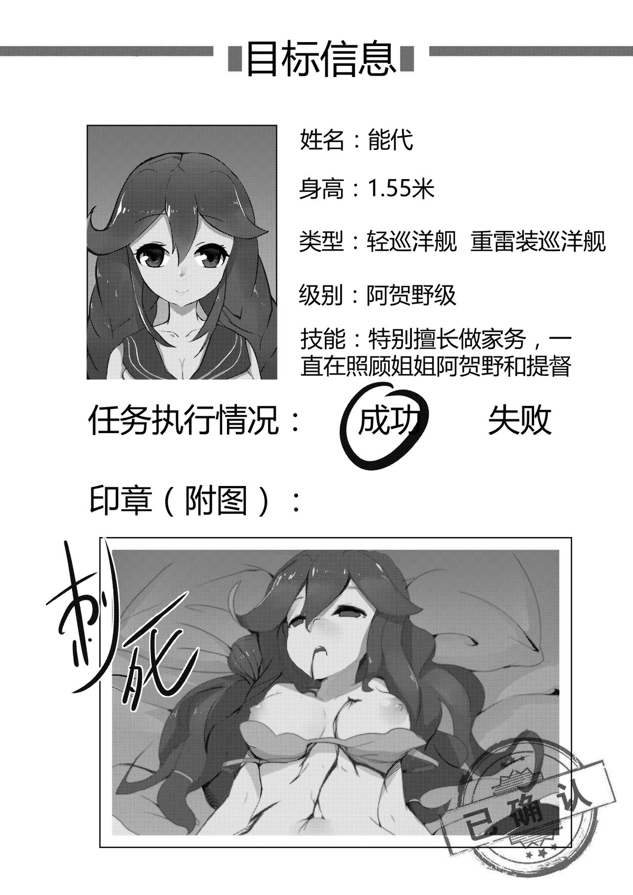 [personality] 第一滴血能代死姦 (艦隊これくしょん -艦これ-) [中国語]