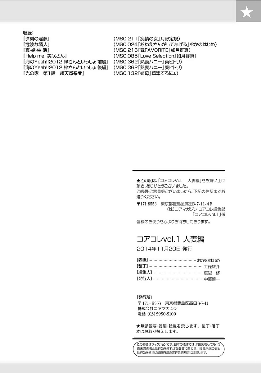 [アンソロジー] コアコレ Vol.1 人妻編 Part1 [DL版]