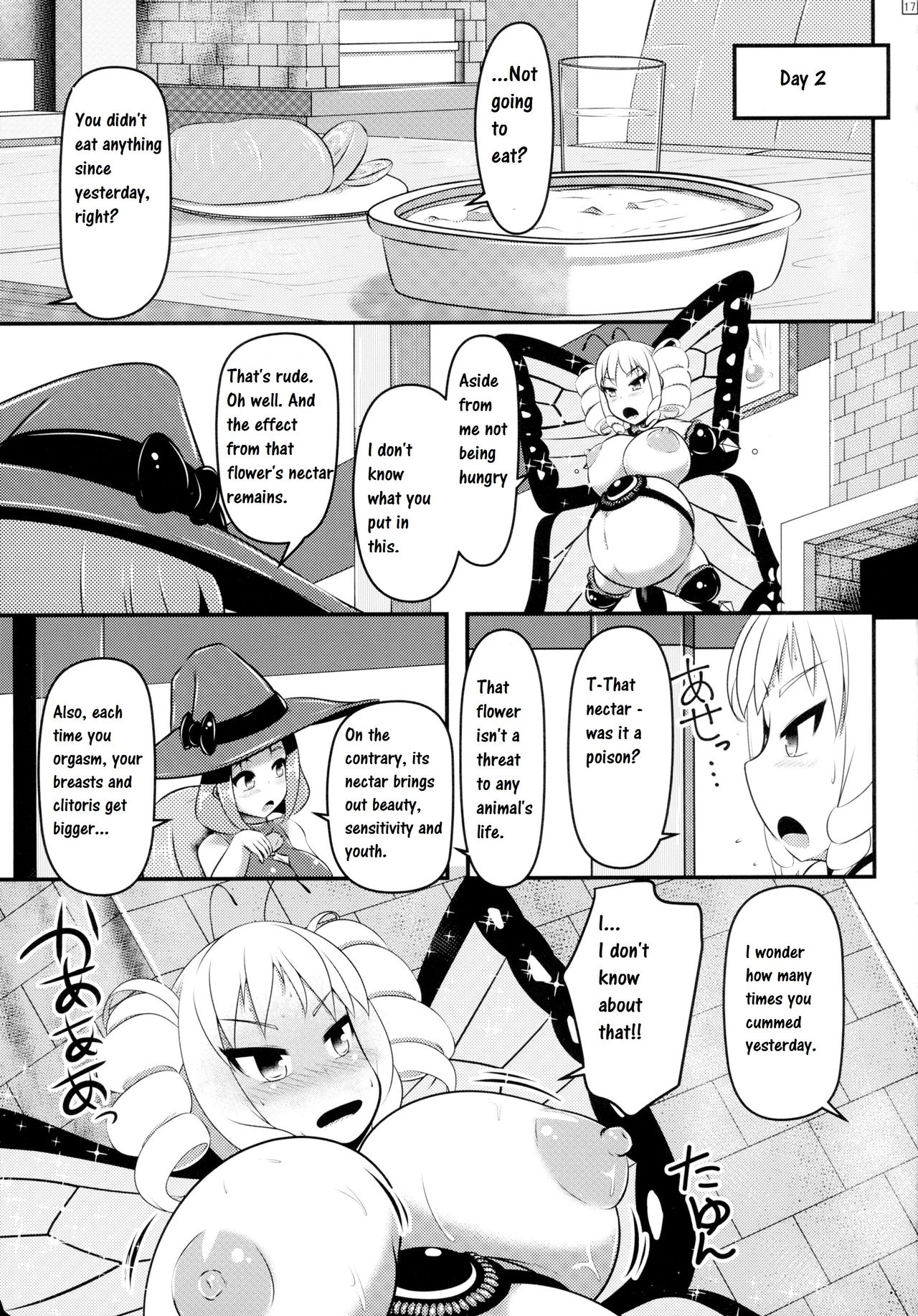 (C89) [しろいしのしの (篠田一宏)] 蝶にされた達磨姫の終わらない噴乳産卵 [英訳]