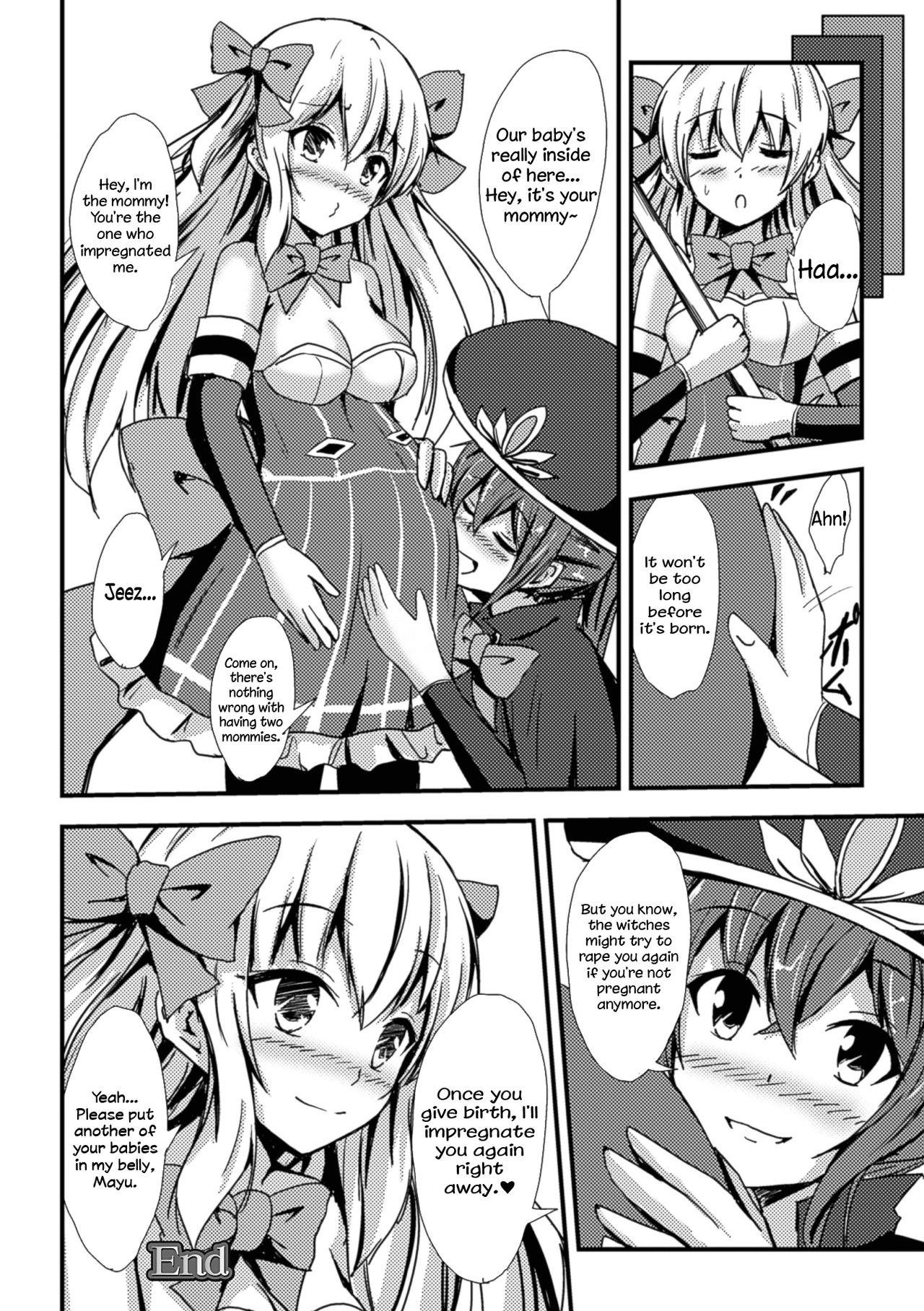 [相川りょう] 魔法少女と百合の檻 (二次元コミックマガジン 百合妊娠Vol.1) [英訳] [DL版]