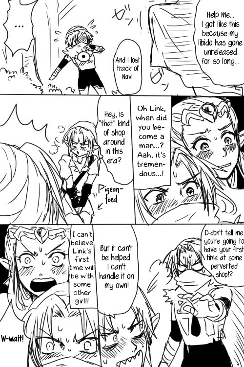 【わさび】ゼルダがじゅんあいエッチするマンガ（ゼルダの伝説）へのリンク（英語）