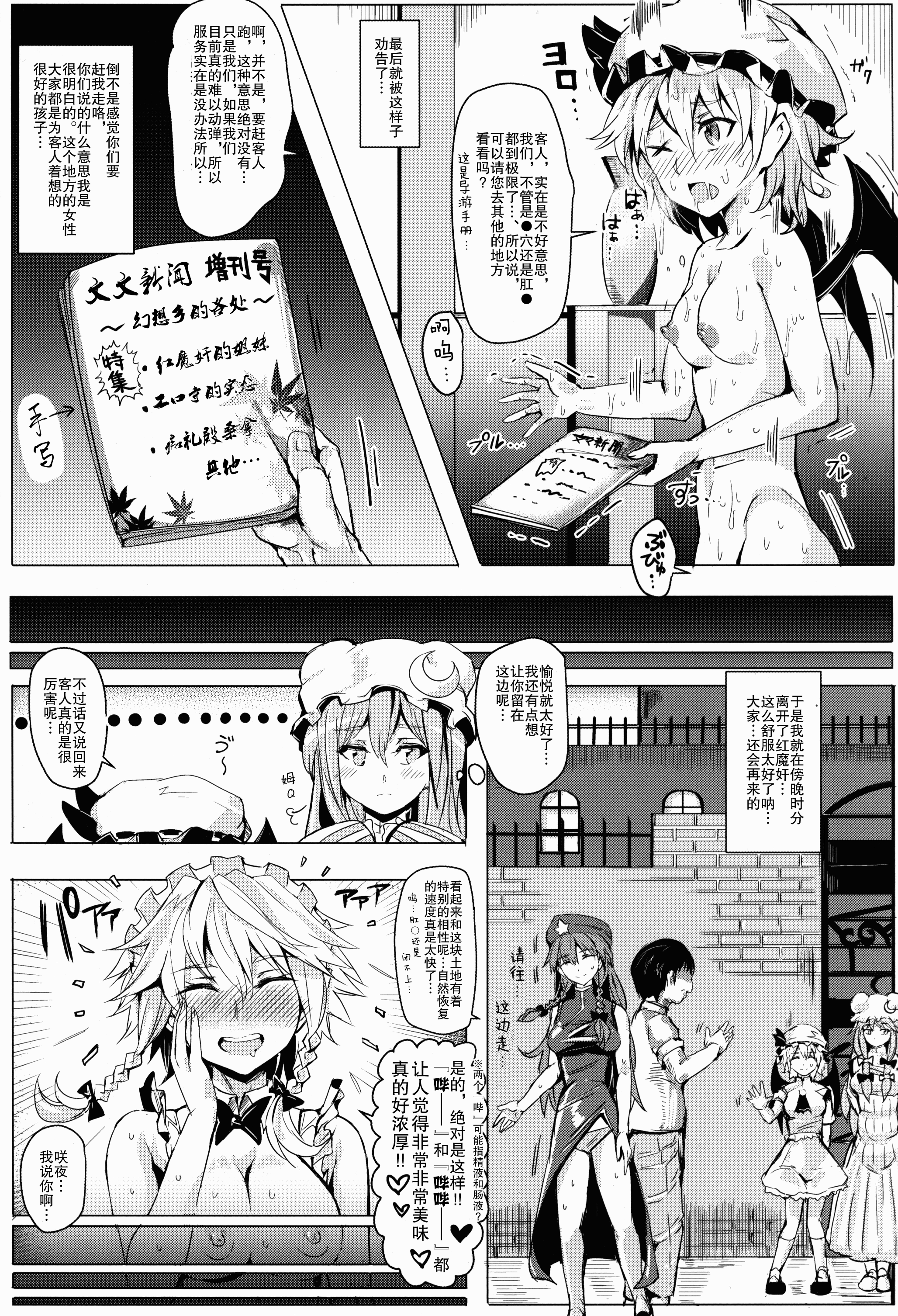 (大⑨州東方祭9) [にゅう工房 (にゅう)] おいでませ!!自由風俗幻想郷2泊3日の旅 如月 (東方Project) [中国翻訳]