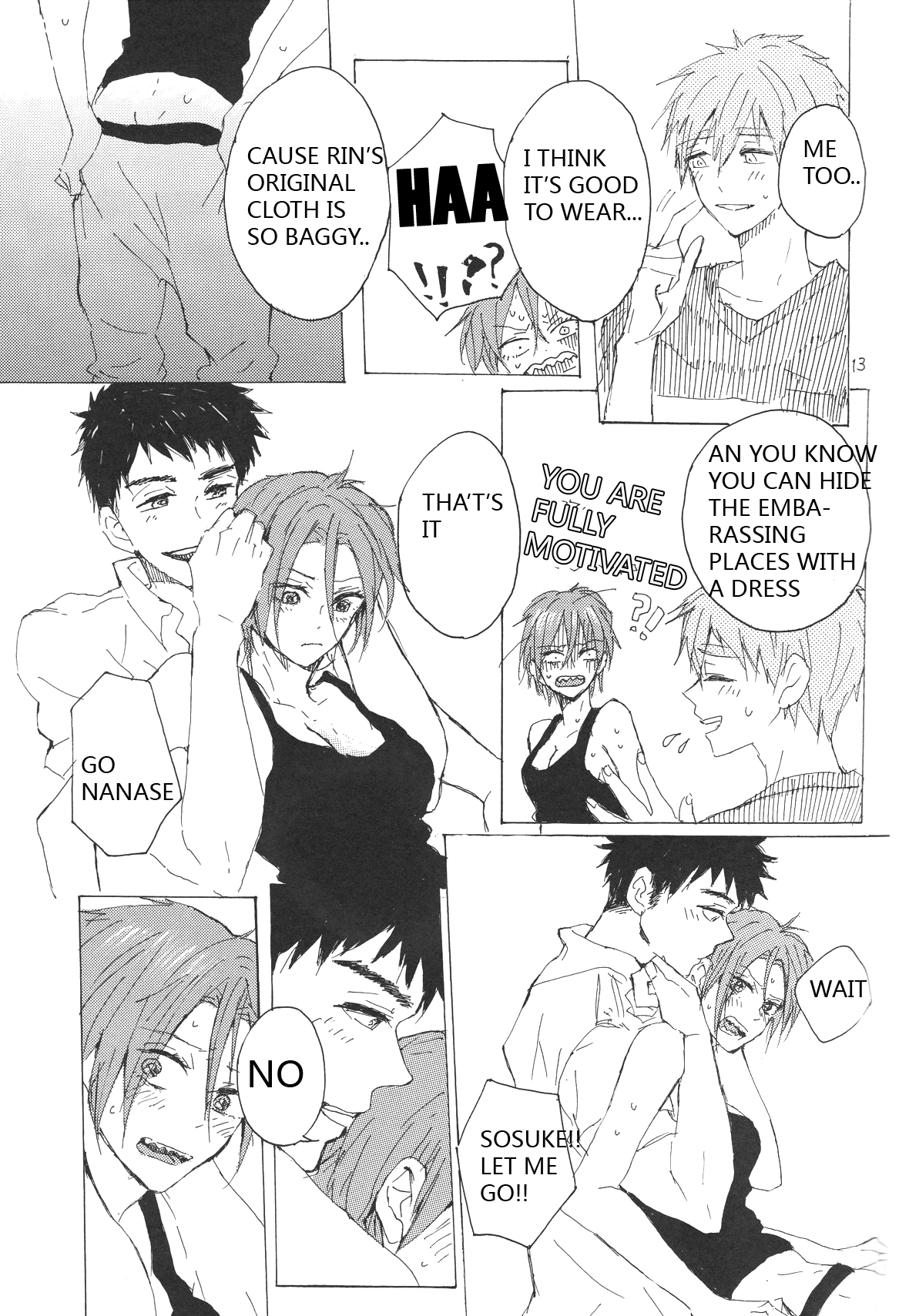 (恋愛ジョーズ5) [sashilot (天井しお)] よんP! (Free!) [英訳]