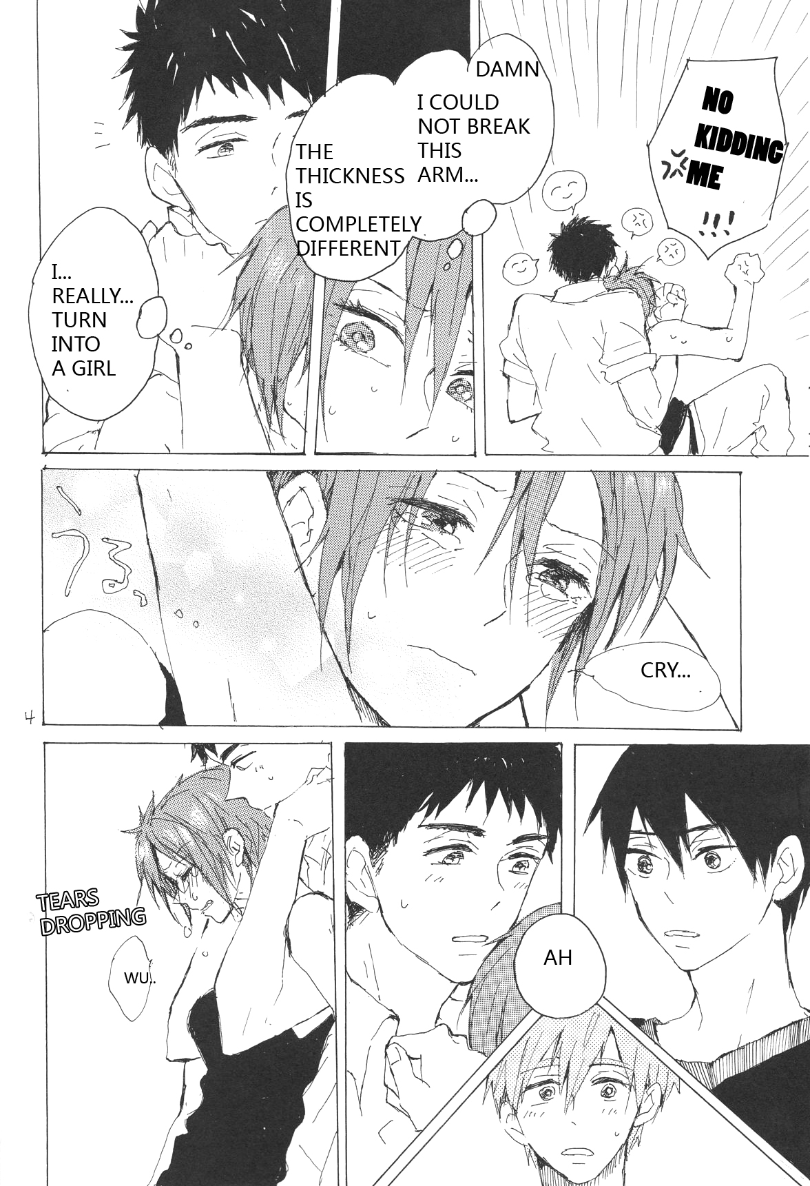 (恋愛ジョーズ5) [sashilot (天井しお)] よんP! (Free!) [英訳]