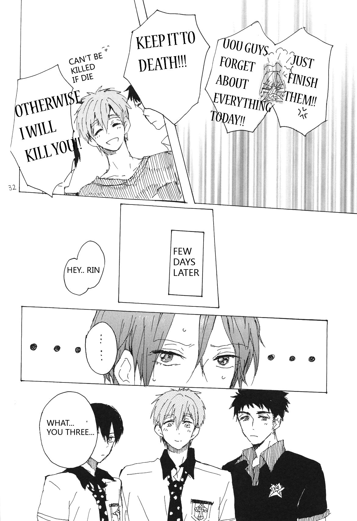 (恋愛ジョーズ5) [sashilot (天井しお)] よんP! (Free!) [英訳]