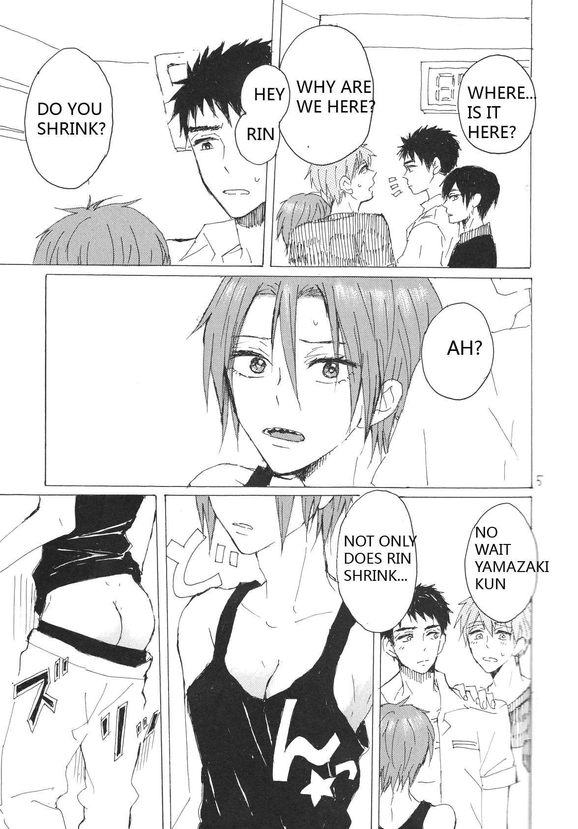 (恋愛ジョーズ5) [sashilot (天井しお)] よんP! (Free!) [英訳]