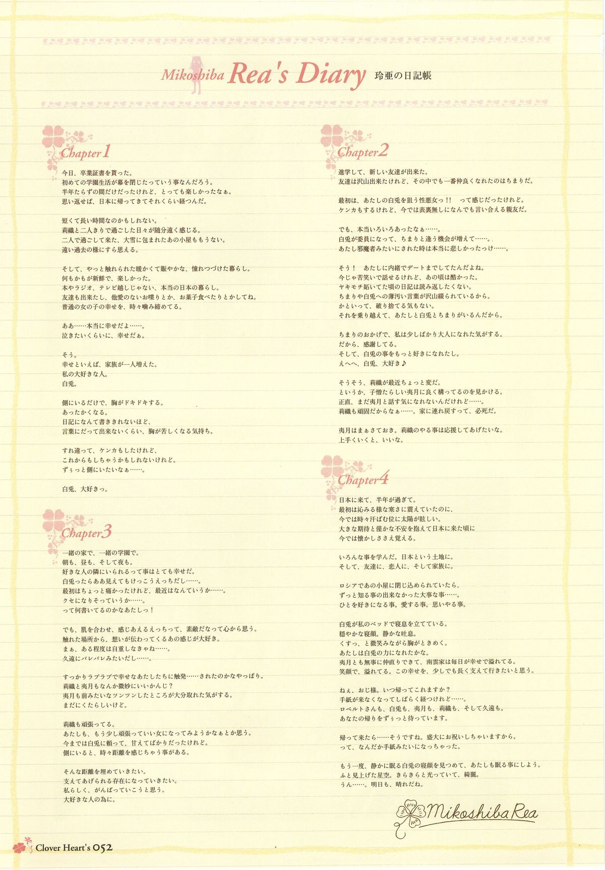 Clover Heart's ビジュアルファンブック