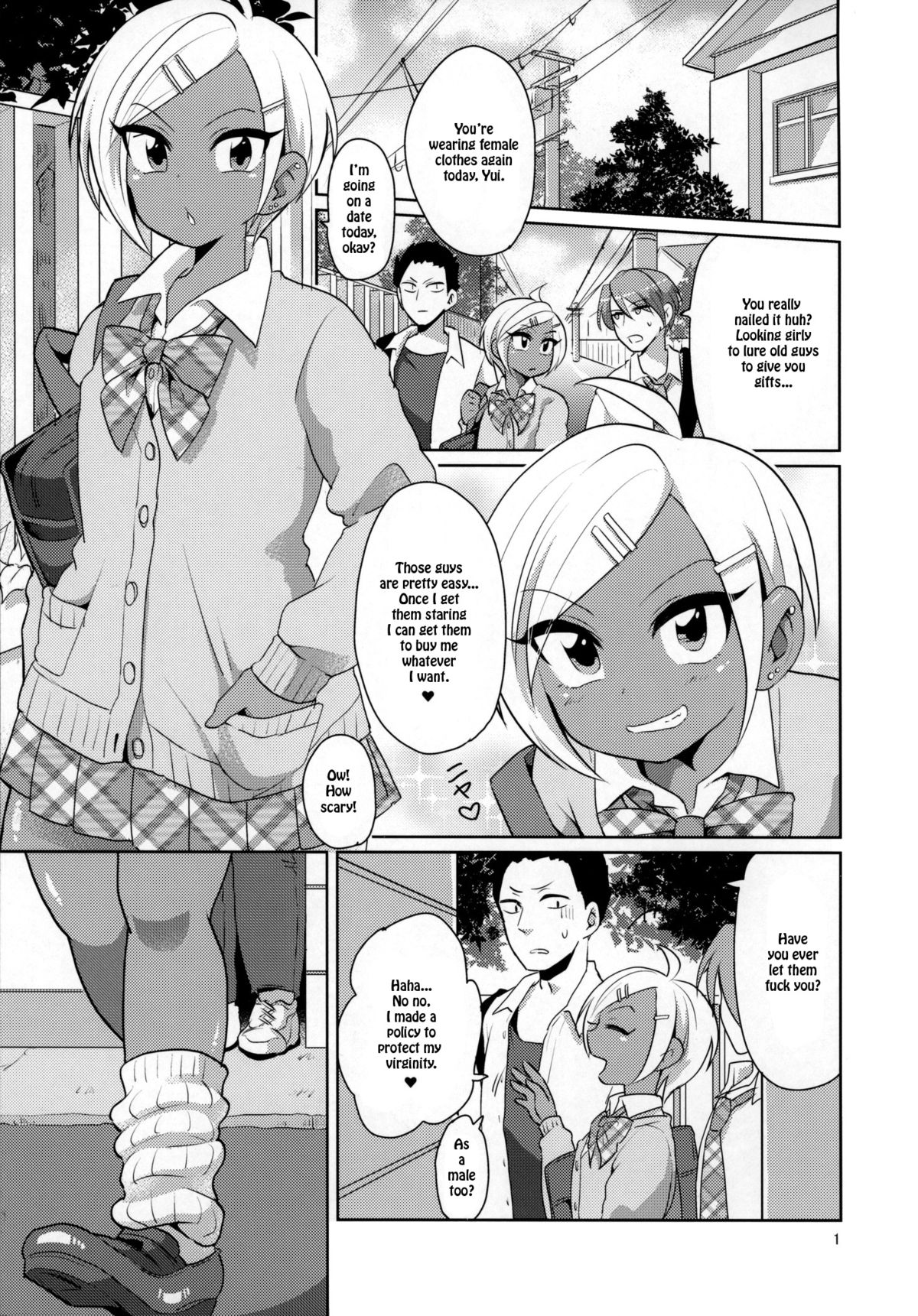 (コミティア112) [DryR (うらくそ)] 生意気ギャル男子。 [英訳]