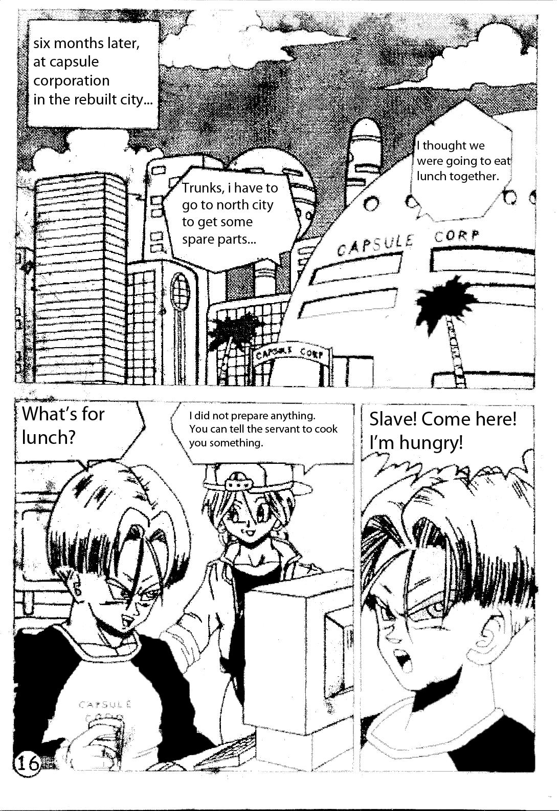 トランクスと人造人間18号[ドラゴンボール] [英語]
