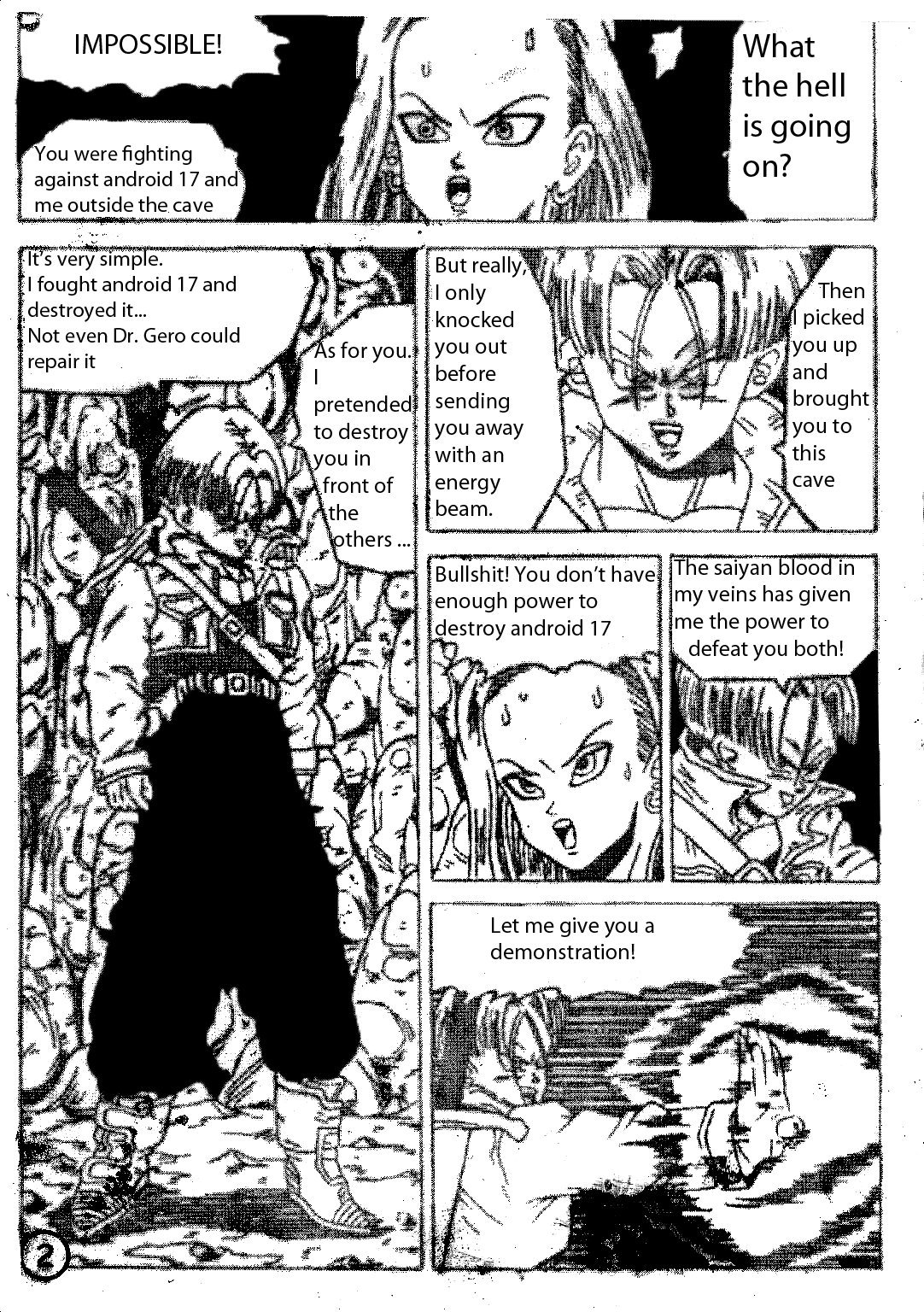 トランクスと人造人間18号[ドラゴンボール] [英語]
