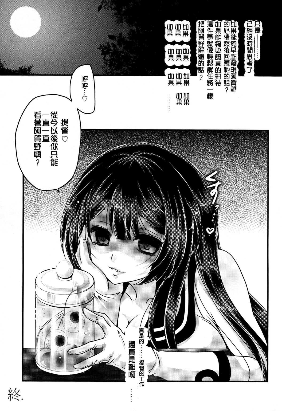 (C87) [うすべに屋 (うすべに桜子)] 妄執メソッド～阿賀野の提督日誌～ (艦隊これくしょん -艦これ-) [中国翻訳]