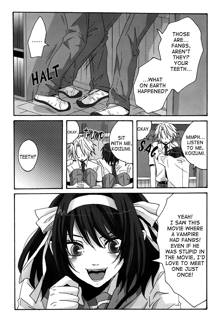 [ゼロ博 (藤魔子)] おい!こいずみ かませろ～ (涼宮ハルヒの憂鬱) [英訳]