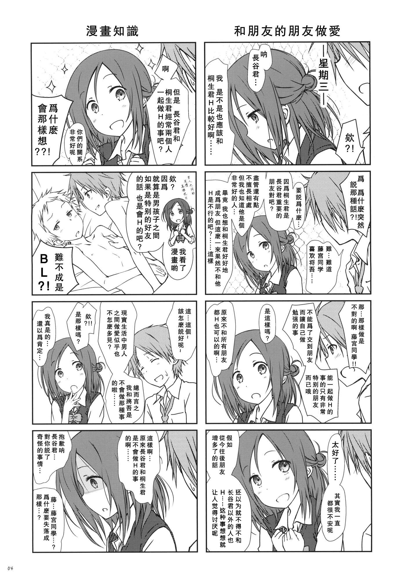 (C87) [超平板小娘電視台 (ほっけうるふ)] 「友達とのセックスの続き。」 (一週間フレンズ。) [中国翻訳]