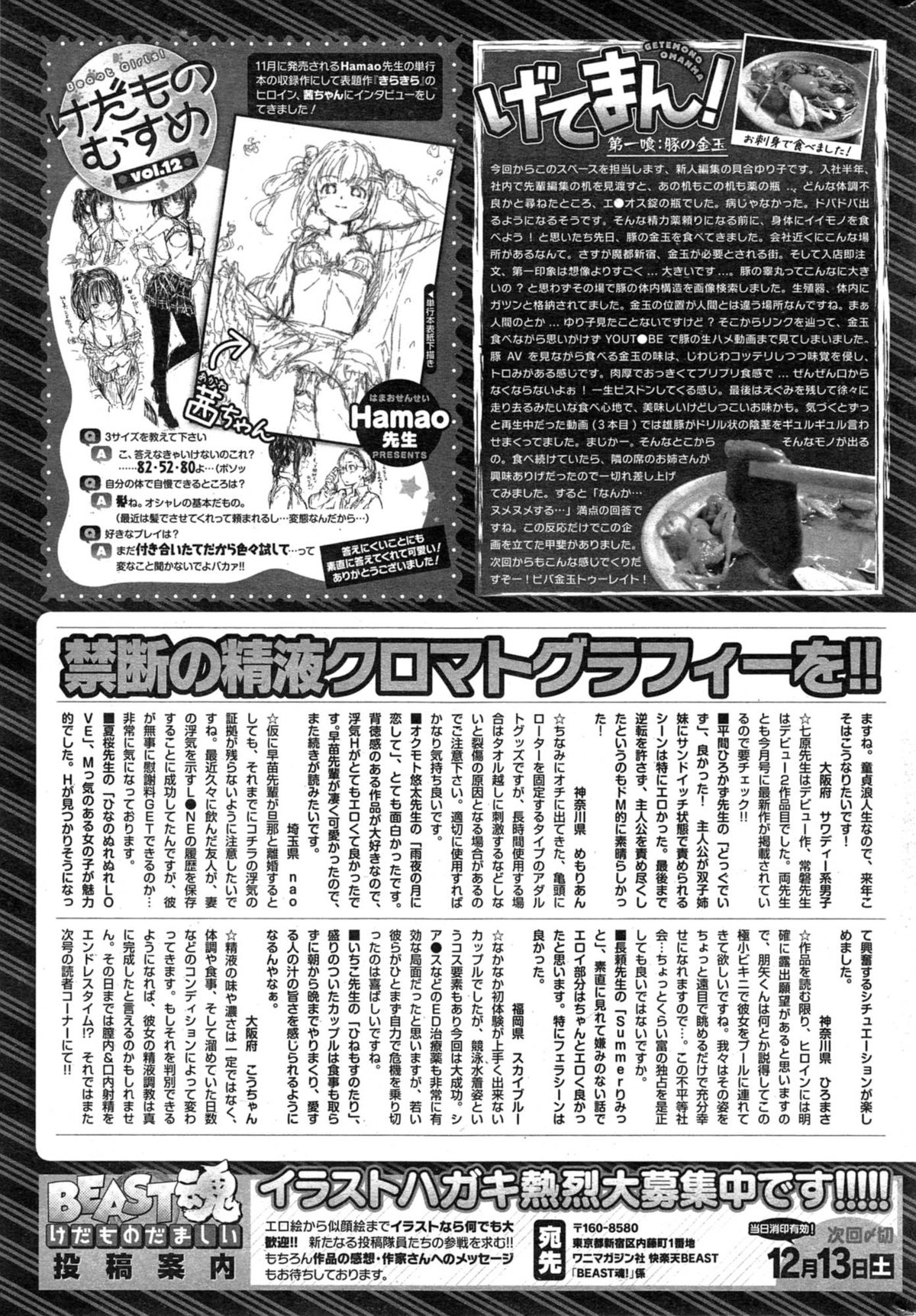 COMIC 快楽天 BEAST 2014年12月号