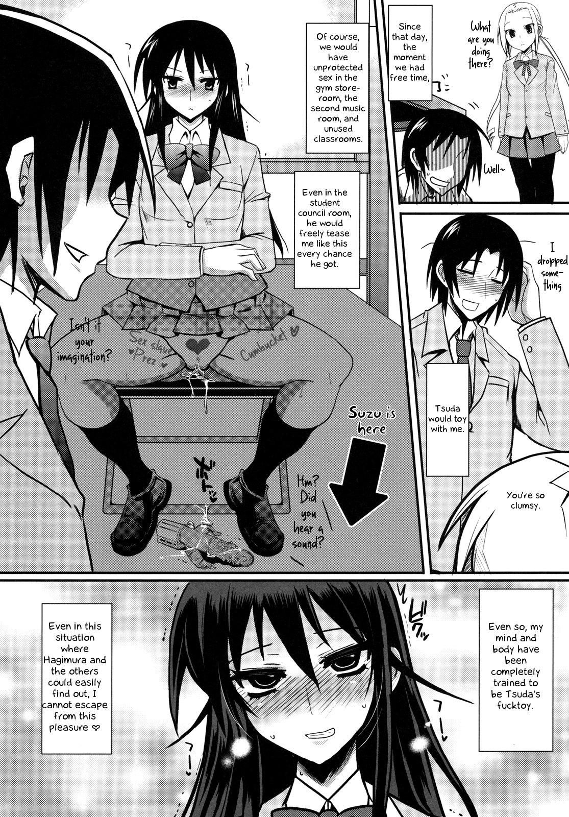 (C79) [黄泉比良坂 (bbsacon)] 会長はオナペット (生徒会役員共) [英訳]