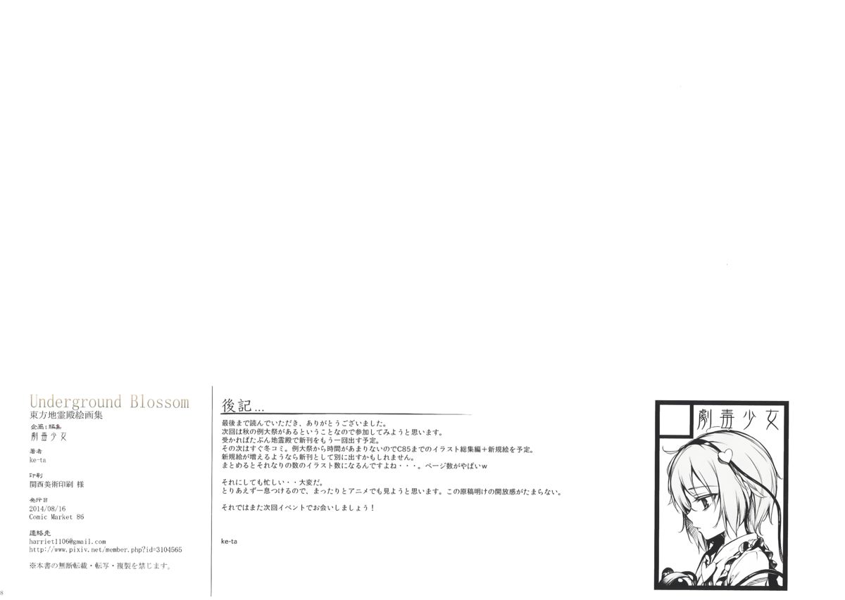 (C86) [劇毒少女 (ke-ta)] Underground Blossom (東方Project)