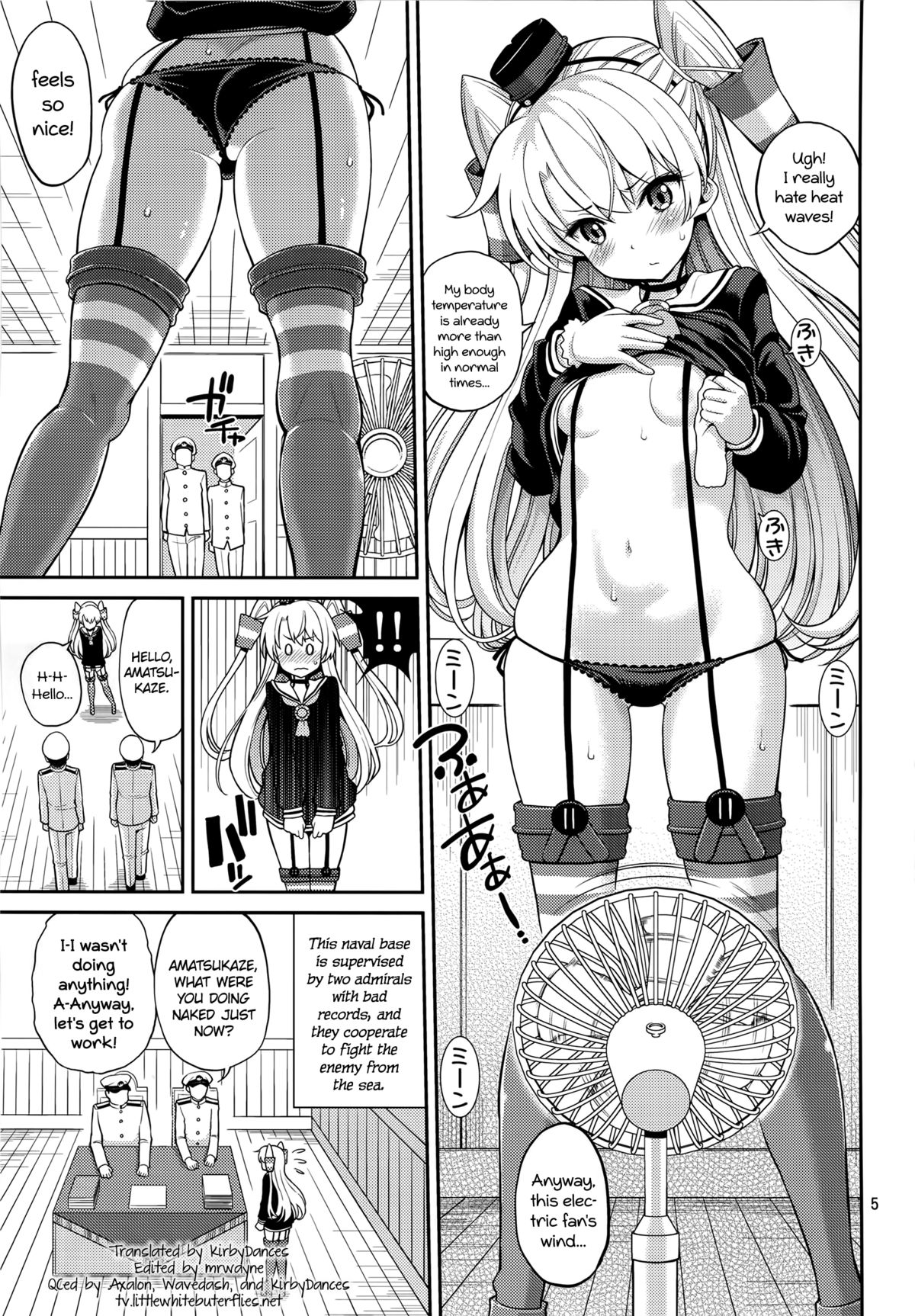 (C86) [ぽぽちち (八尋ぽち)] 天津風ちゃん汗っかき (艦隊これくしょん -艦これ-) [英訳]