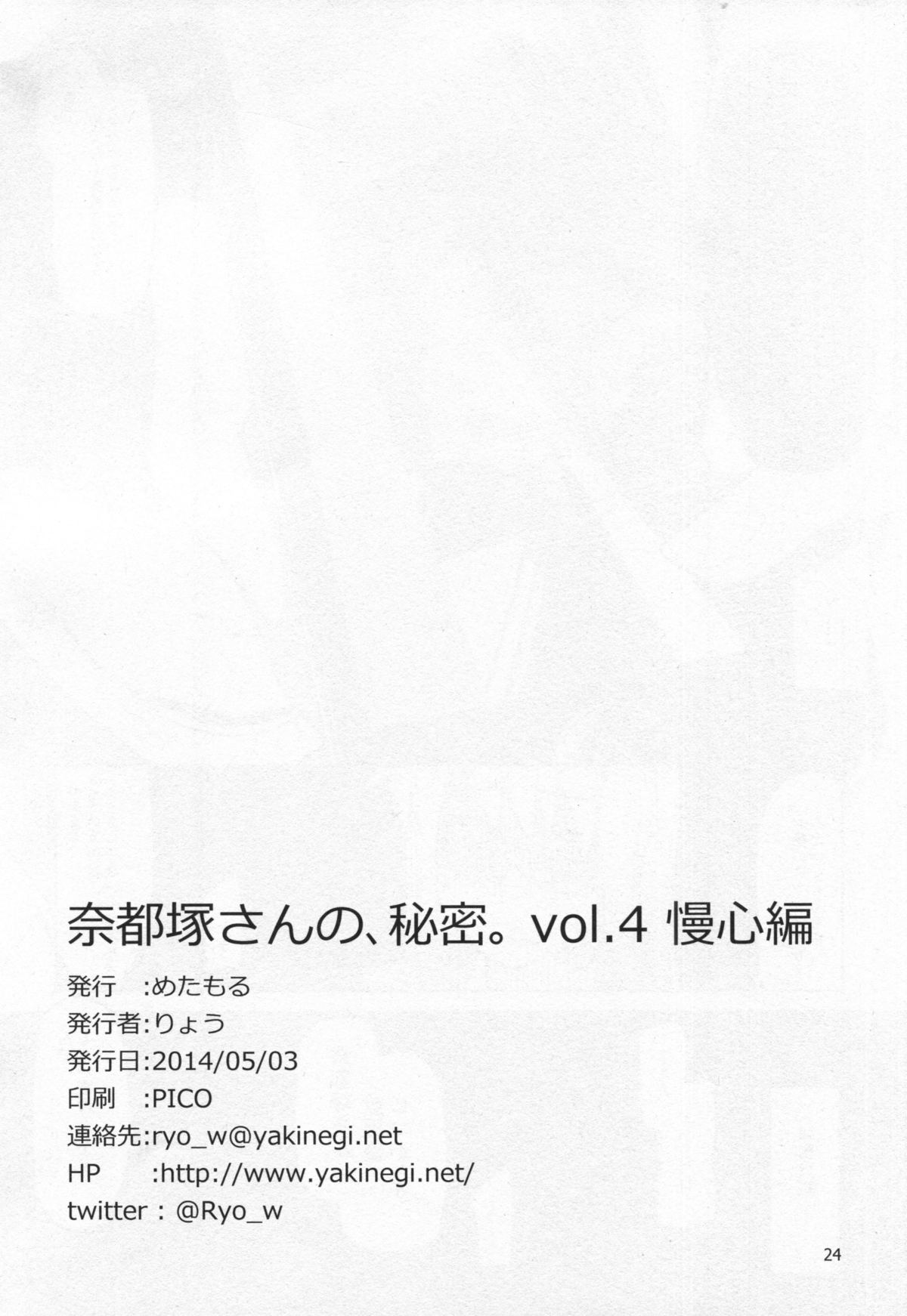 (C84) [めたもる (りょう)] 奈都塚さんの秘密。 vol.4 慢心編
