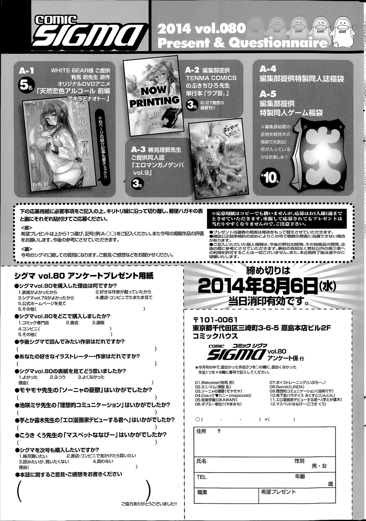 COMIC SIGMA 2014年07月号 Vol.80