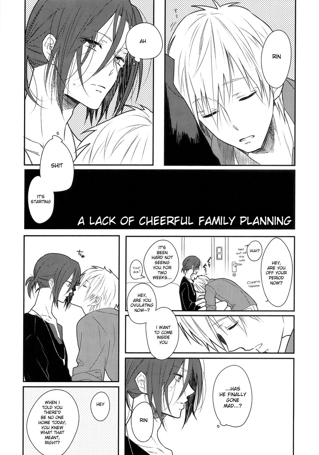 (恋愛ジョーズ) [コードレスバンジー (かじろ)] 明るい家族無計画 (Free!) [英訳]