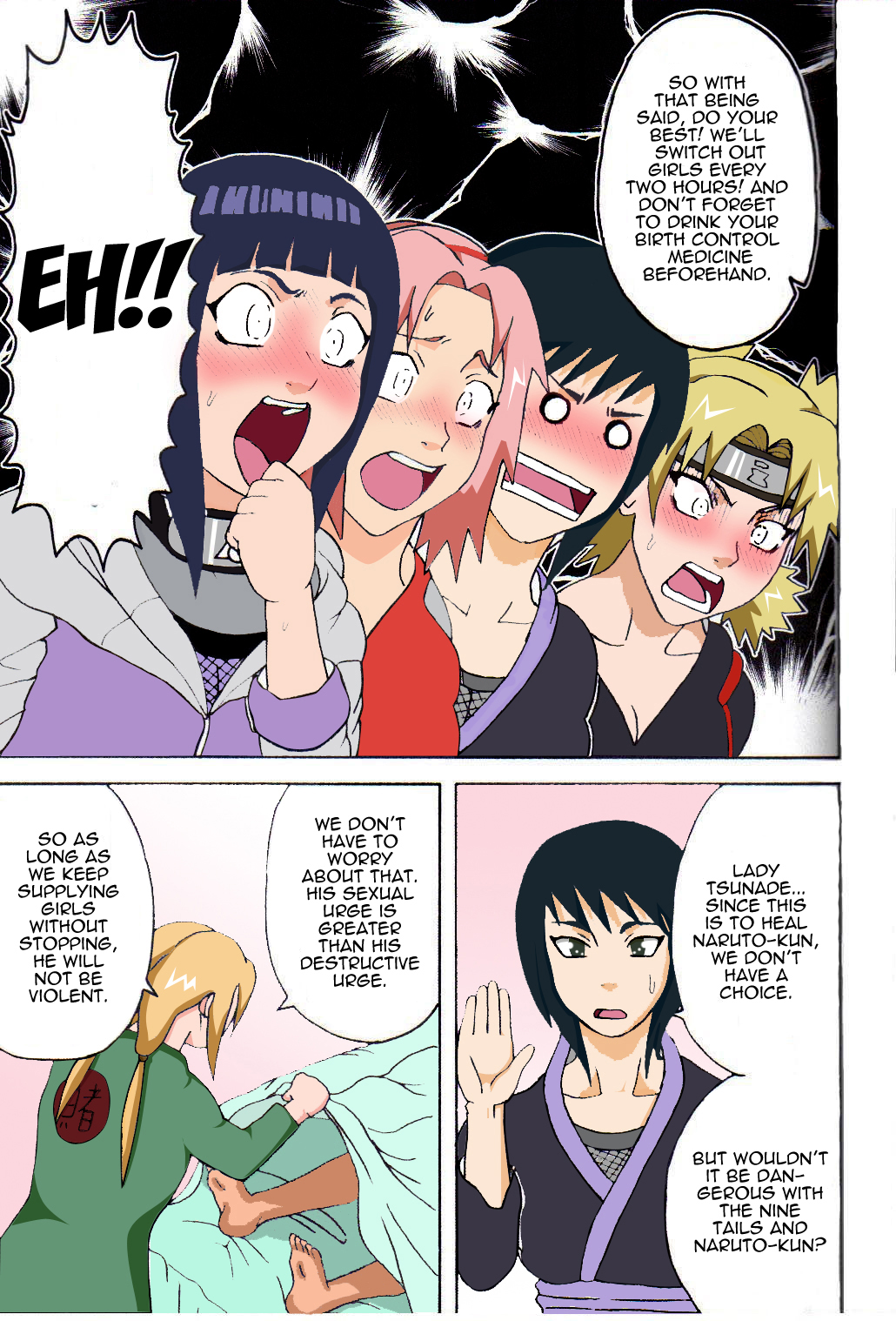 (C72) [NARUHO堂 (なるほど)] ツナデの淫治療 (NARUTO -ナルト-) [英訳] [カラー化]