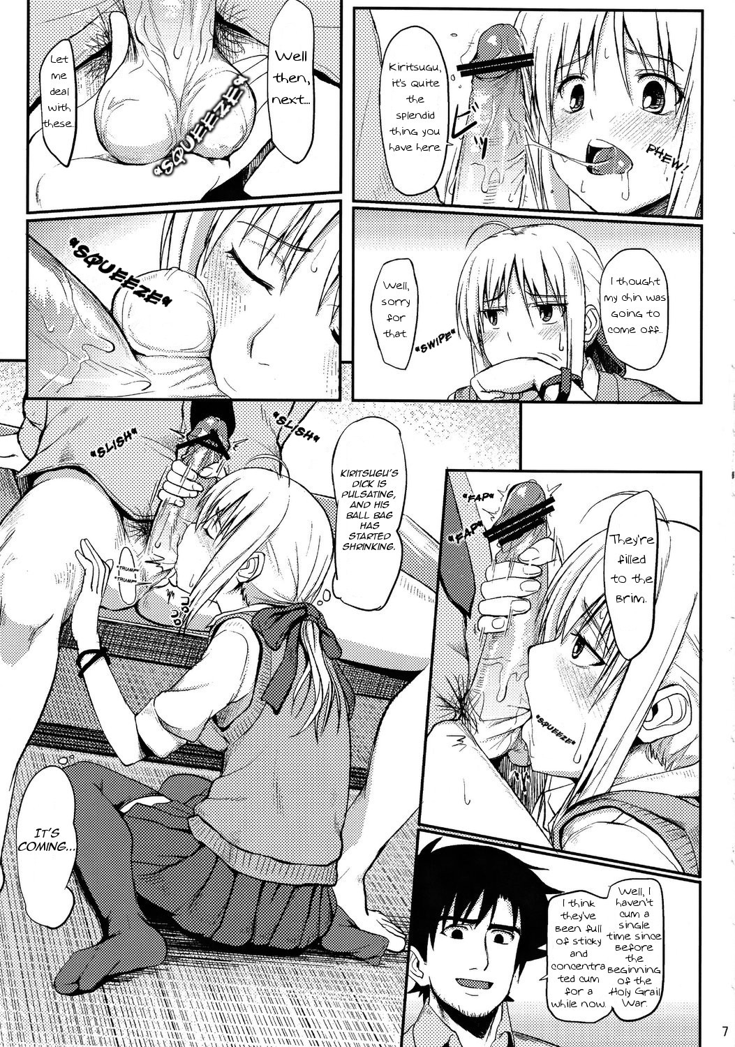 (C82) [セニマンカルタン (虎助遥人)] 女子高セイバー (Fate/Zero) [英訳]