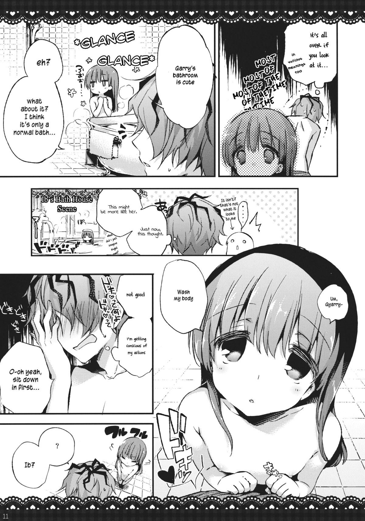 (ROSE OF MUSEUM2) [ネガぽじーぶ (ぶーち)] イヴとギャリーを一緒にお風呂にいれるとどうなるの？ (Ib) [英訳]