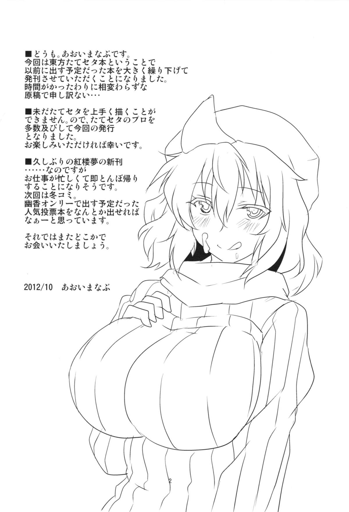 (紅楼夢8) [BlueMage (あおいまなぶ)] 東方たてセタおねえさん (東方Project)