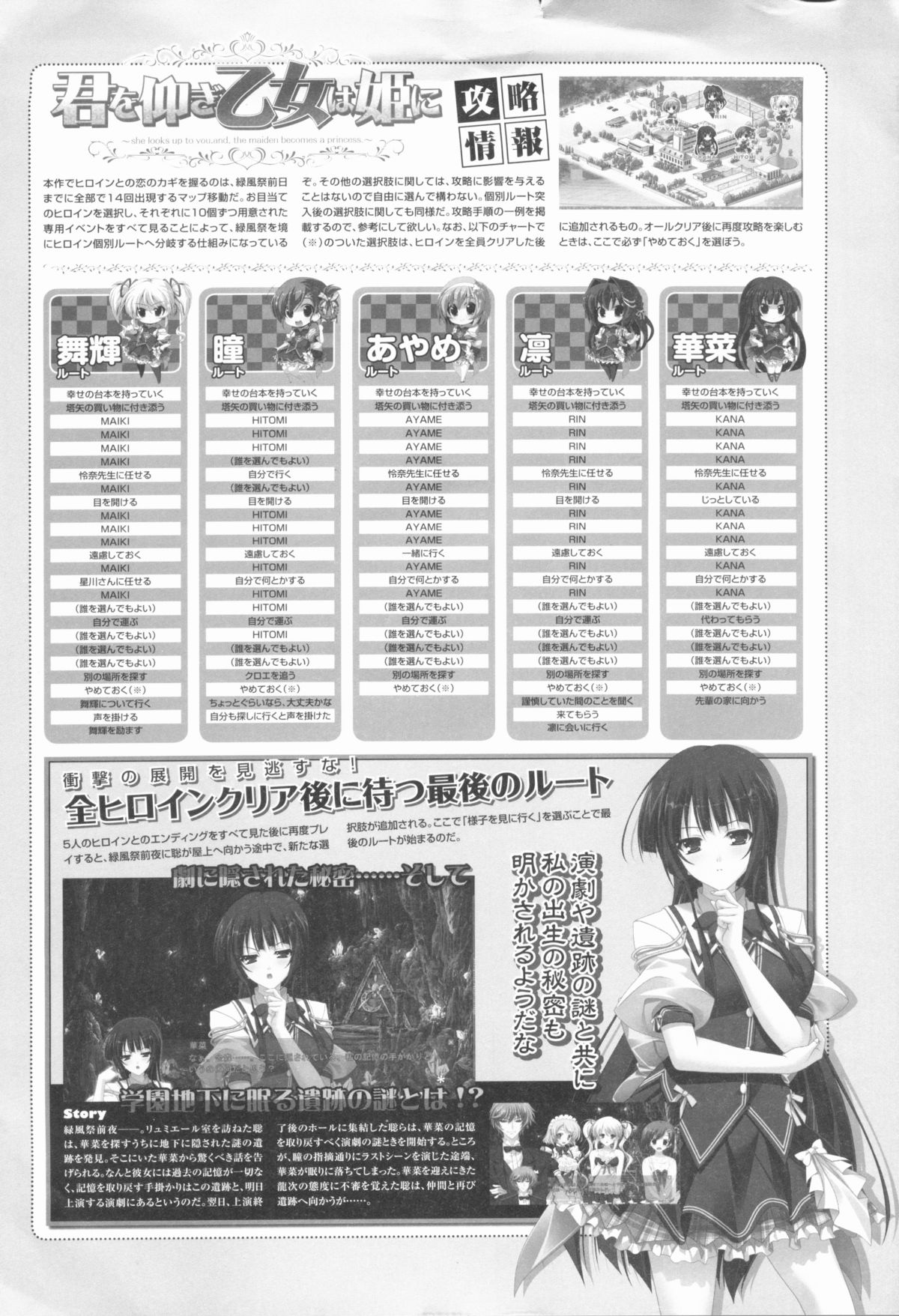 君を仰ぎ乙女は姫にビジュアルファンブック