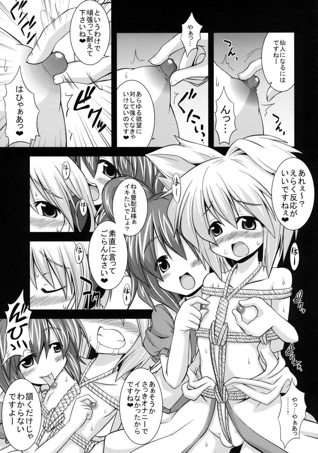 (例大祭9) [悪転奏進 (黒糖ニッケ)] 神子ちゃんを陵辱修行 ～だめ…気持ちよすぎて私、尸解仙になっちゃう～ (東方Project)