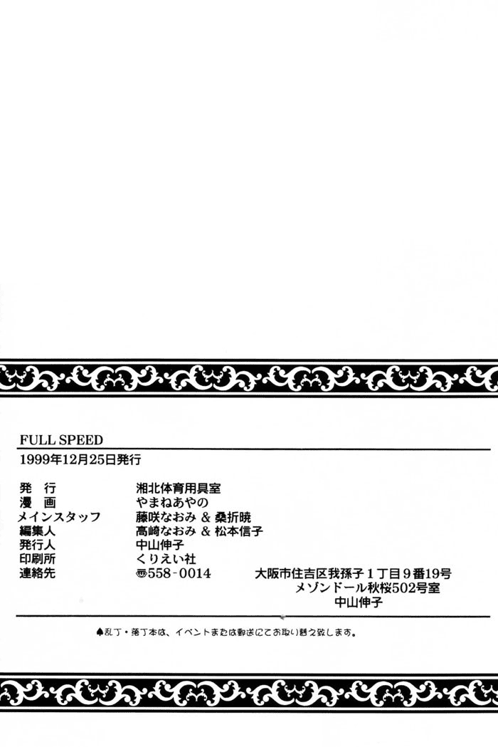 (C57) [湘北体育用具室 (やまねあやの)] FULL SPEED (スラムダンク) [英訳]