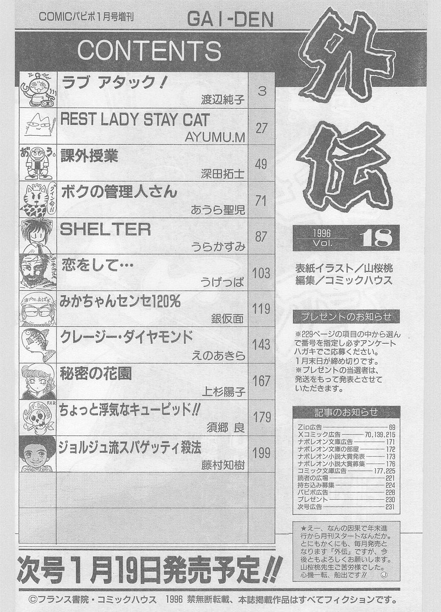 COMIC パピポ外伝 1996年01月号 Vol.18