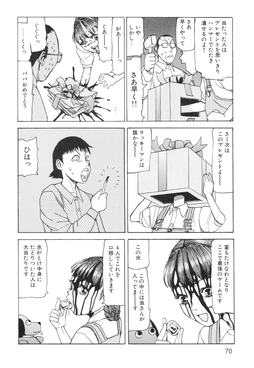 [駕籠真太郎] 穴、文字、血液などが現れる漫画