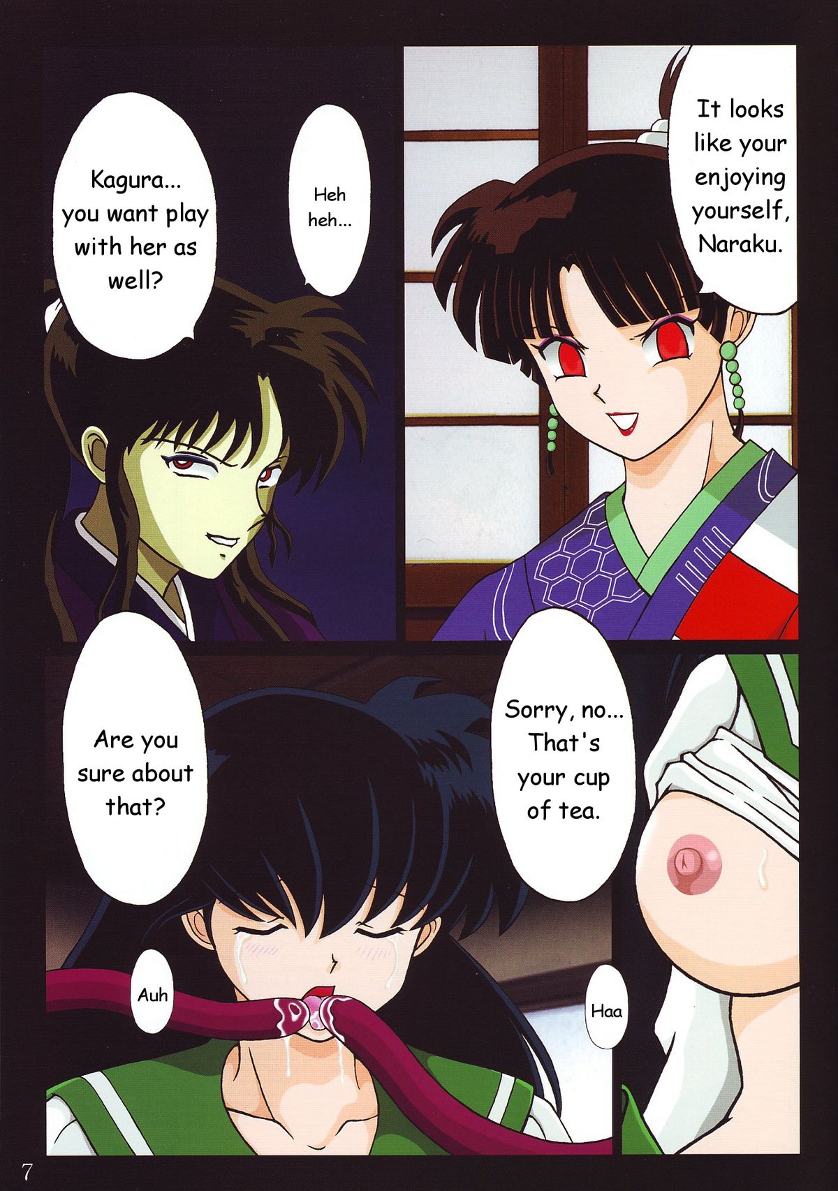 (C66) [淫天堂 (野獣)] 月影桜 (戦国お伽草子ー犬夜叉) [英訳]