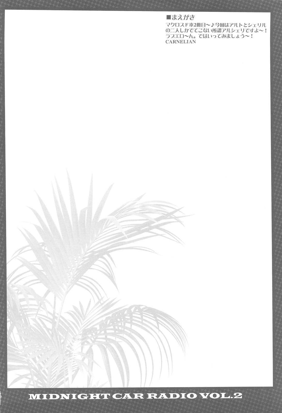 (C75) [カーネリアン] MIDNIGHT CAR RADIO VOL.2 (マクロスFRONTIER)