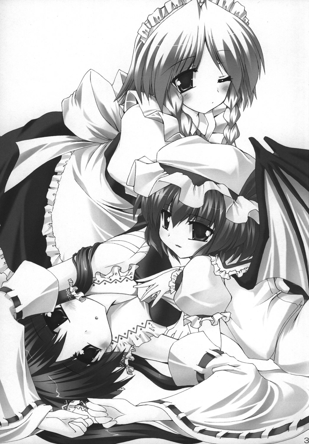 (サンクリ39) [有言実行 (ゴンざぶろー)] 巫女とメイドと紅魔の主 (東方Project)