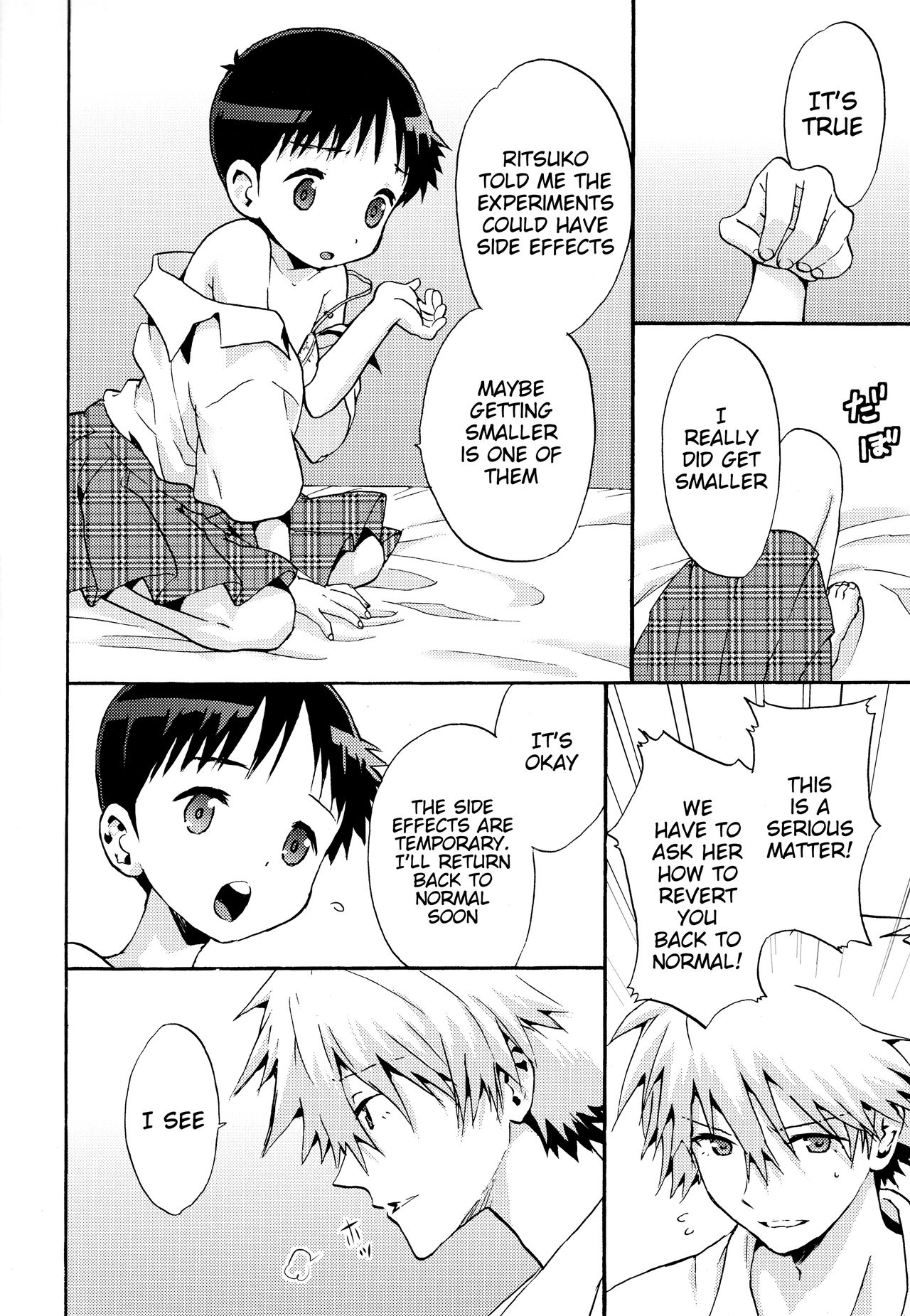 (SUPER24) [RAYTREC (冬凪れく)] 男の娘シンジがちっちゃくなっちゃう (新世紀エヴァンゲリオン) [英訳]