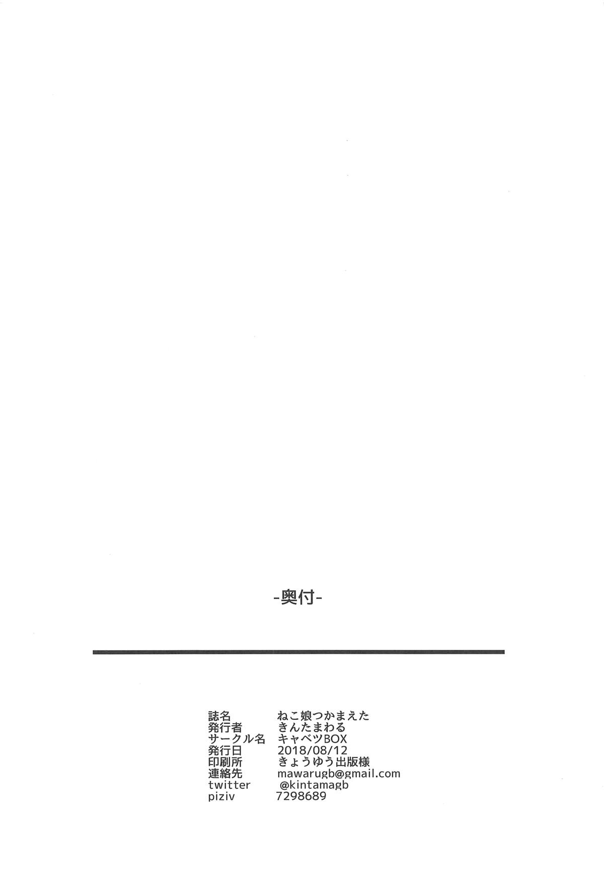 (C94) [キャベツBOX (きんたまわる)] ねこ娘つかまえた (ゲゲゲの鬼太郎)