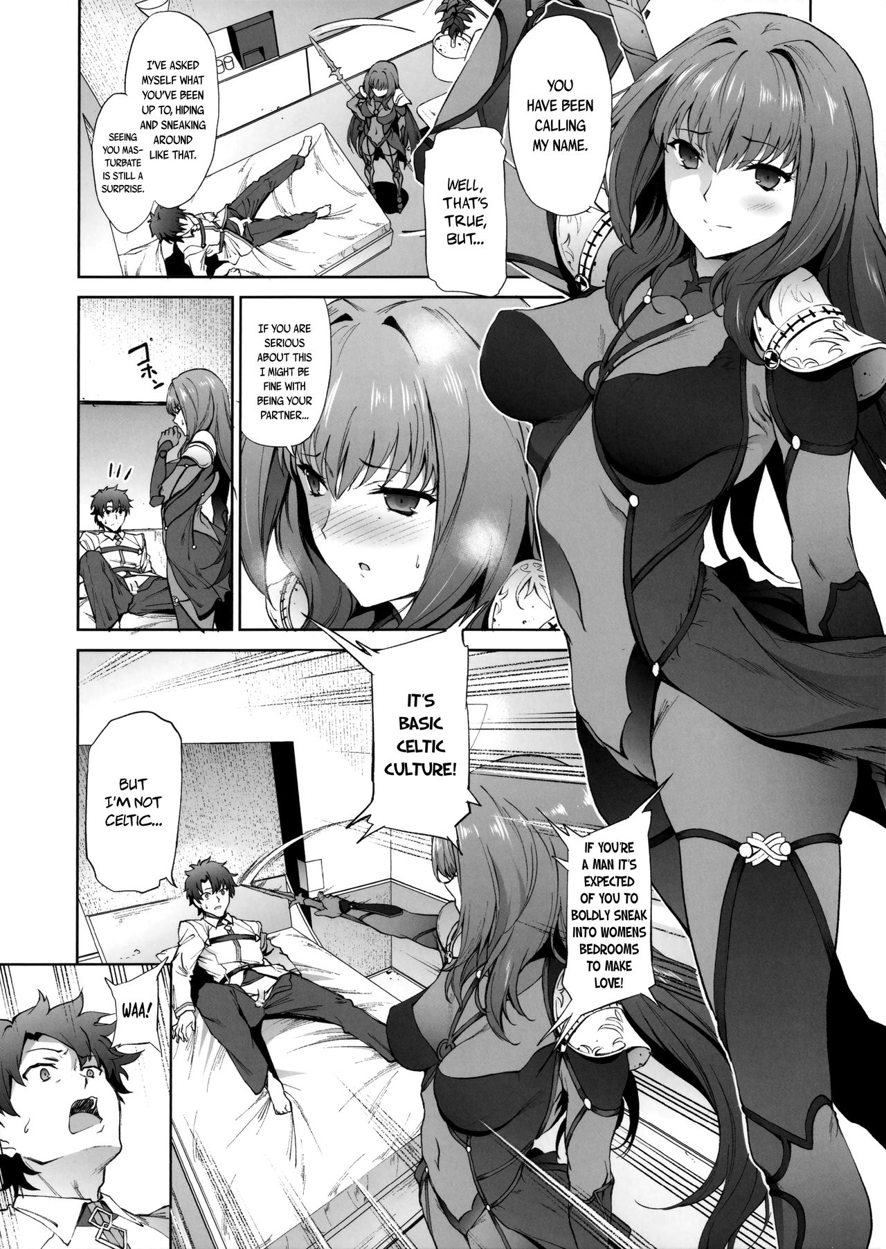 (COMIC1☆11) [拡張パーツ (遠藤良危)] スカサハ師匠に犯される本 (Fate/Grand Order) [英訳]