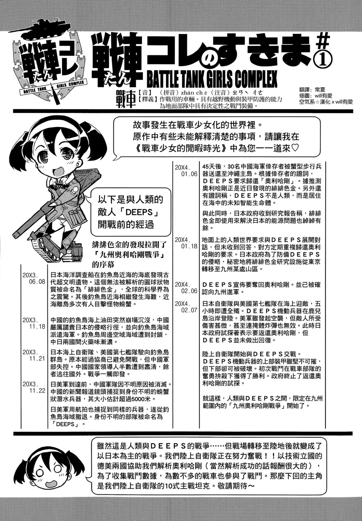 [鈴木狂太郎] 戦車コレ 宣伝漫画 + 設定 [中国翻訳]