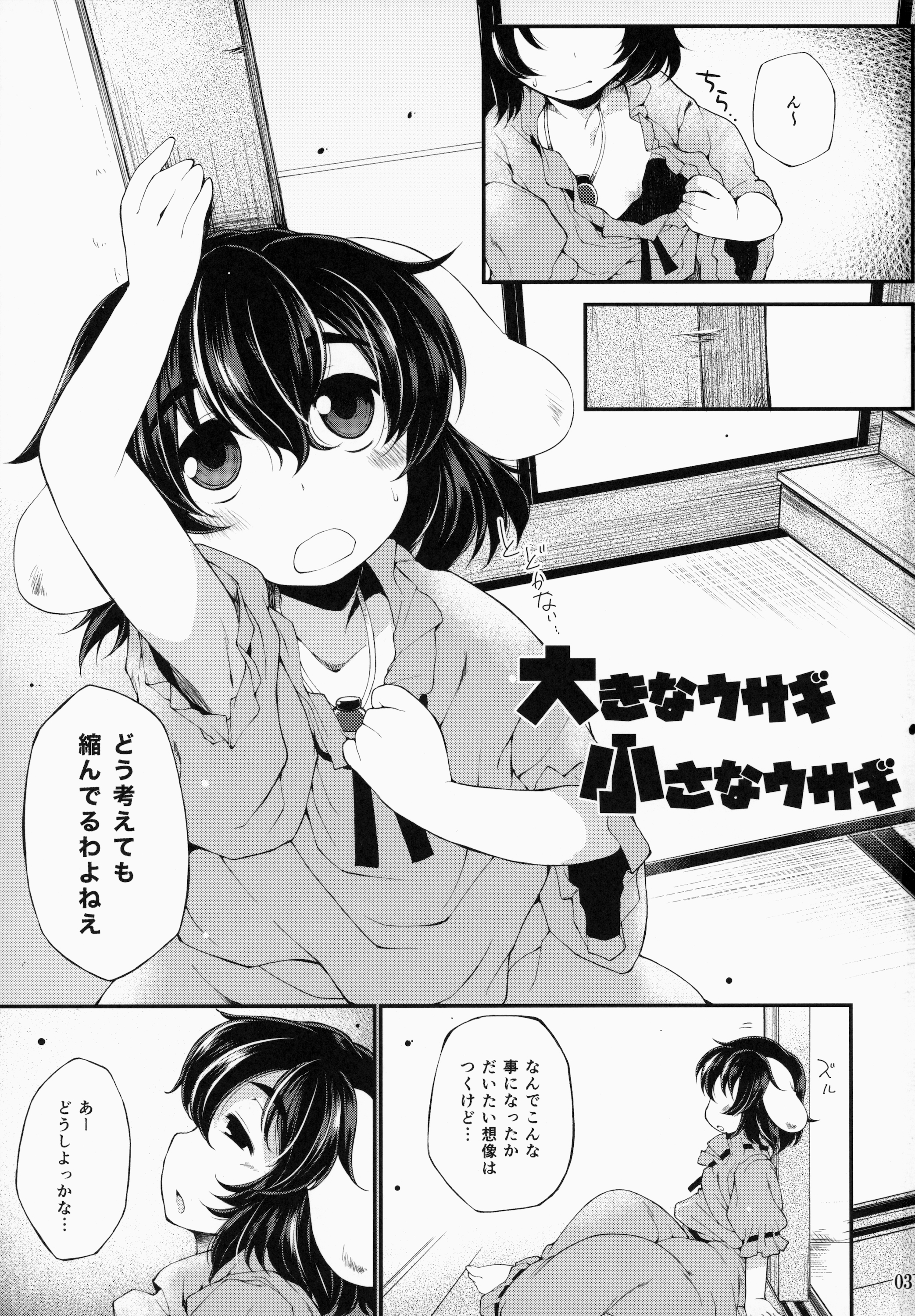 (C87) [IncluDe (ふぅりすと)] 大きなウサギ 小さなウサギ (東方Project)