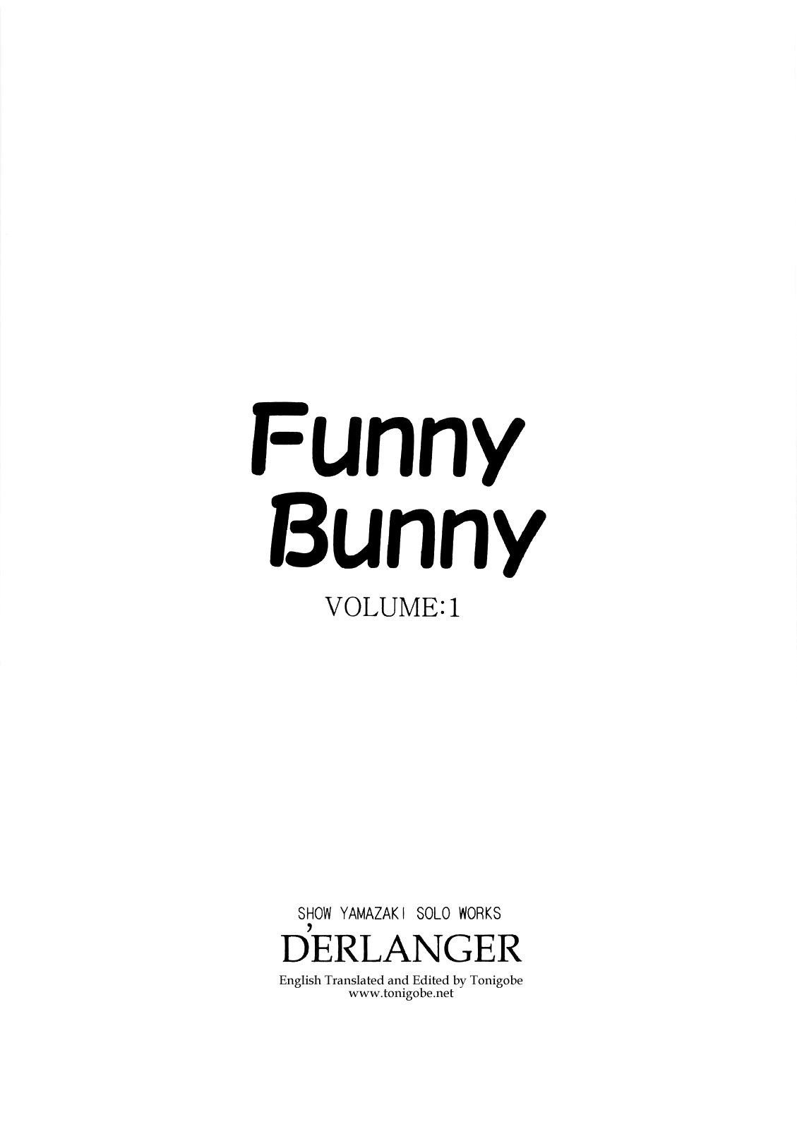 (C77) [D'ERLANGER (夜魔咲翔)] Funny Bunny VOLUME:1 [英訳]