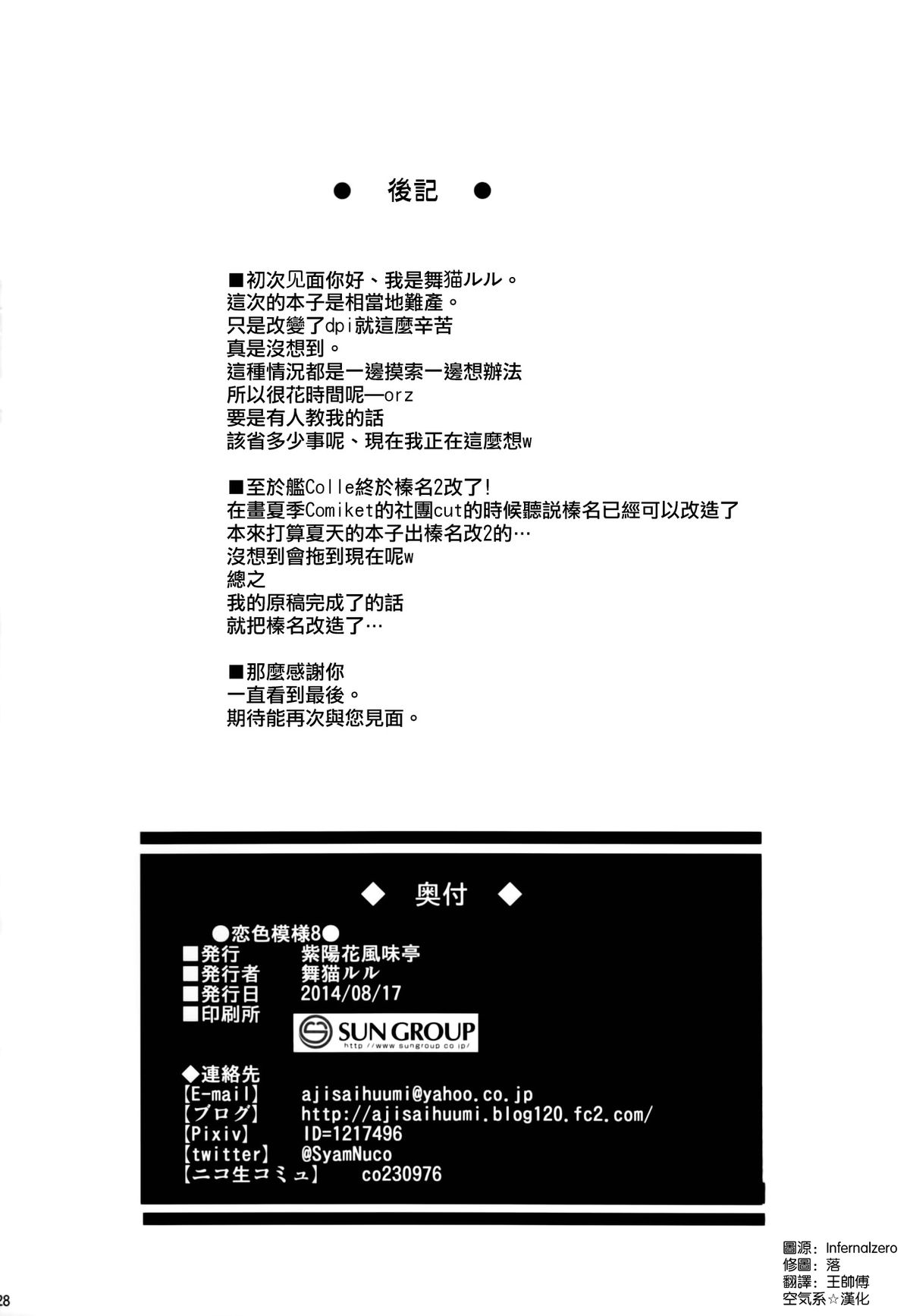 (C86) [紫陽花風味亭 (舞猫ルル)] 恋色模様8 (艦隊これくしょん -艦これ-) [中国翻訳]